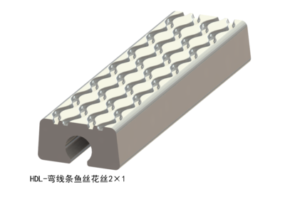 弯线条鱼丝花丝2×1